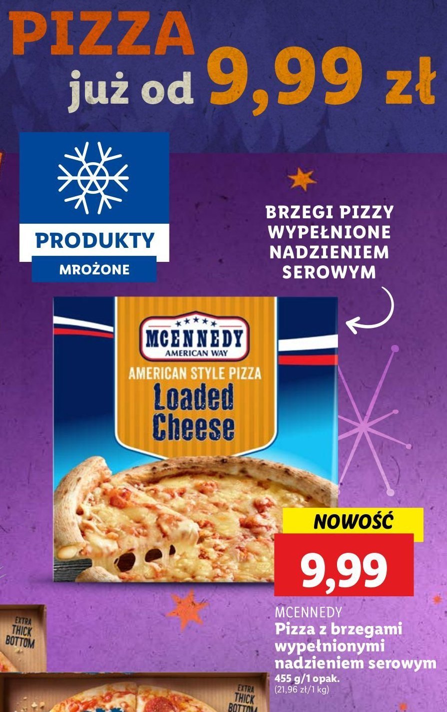 Pizza loaded cheese z serowymi brzegami Mcennedy promocja