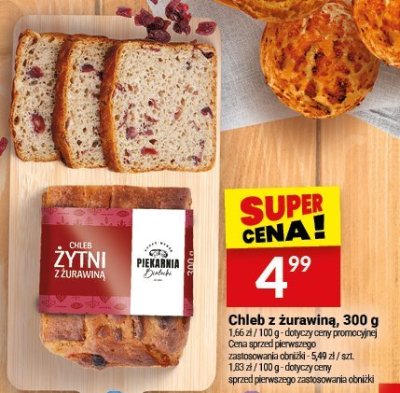 Chleb z żurawiną 300 g promocja w Twój Market