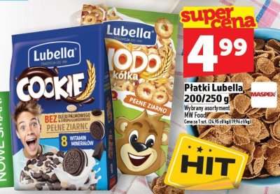 Płatki Lubella 200/250 g Maspex promocja w TOPAZ
