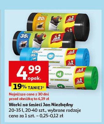 Worki na 艣mieci 20 l Jan niezb臋dny promocja