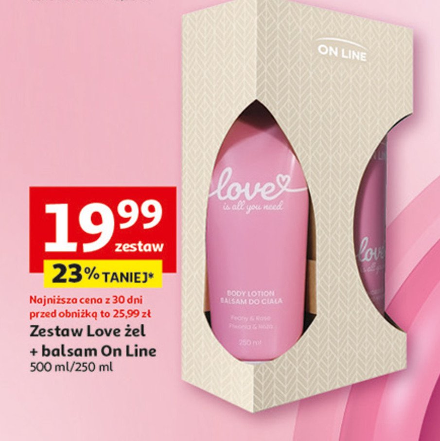 Zestaw w pudełku love On line promocja w Auchan