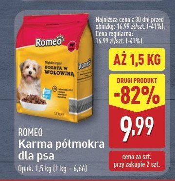 Karma dla psa z wołowiną i warzywami Romeo (karma) promocja