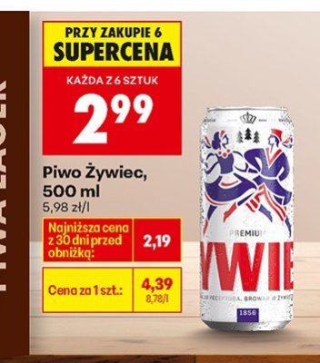 Piwo Żywiec, 500 ml promocja w Biedronka
