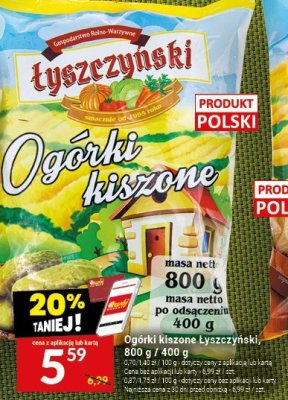 Ogórki kiszone Łyszczyński promocja w Twój Market