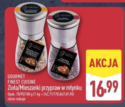 Mieszanki przypraw w młynku, różne rodzaje promocja w Aldi