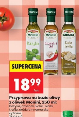 Przyprawa na bazie oliwy z oliwek Monini, 250 ml: czosnek & chili promocja w Biedronka