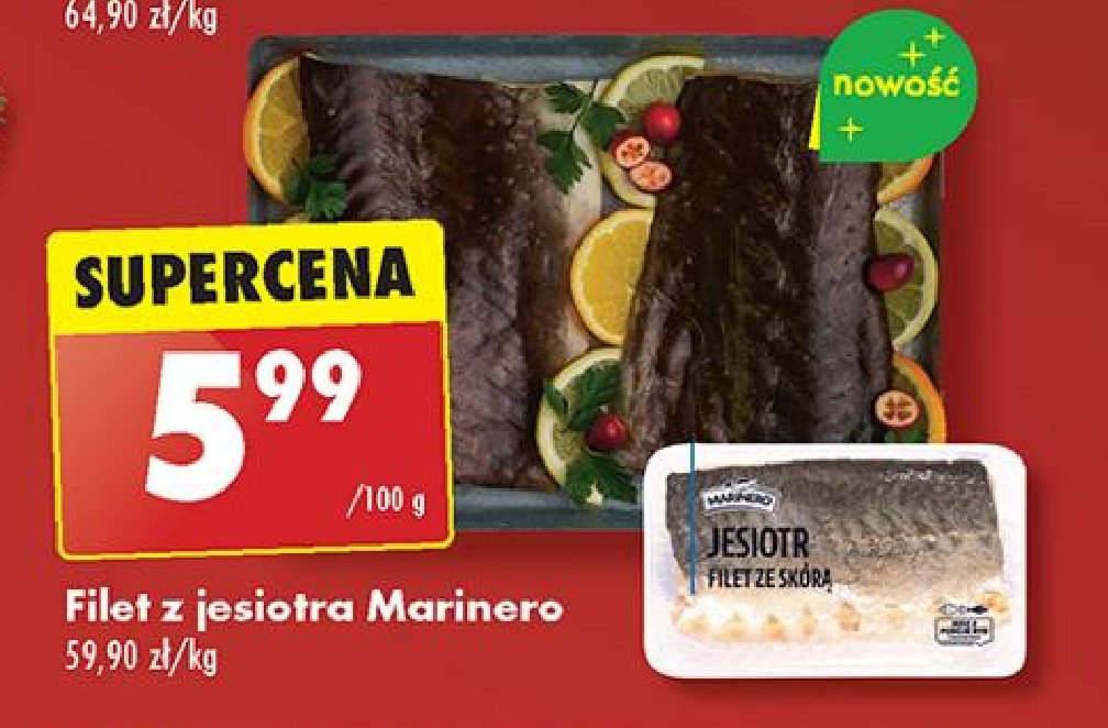 Filet z jesiotra ze skórą Marinero promocja