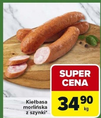 Kiełbasa morlińska Szałwiowa promocja w Carrefour Express