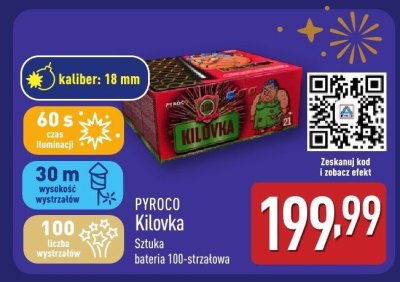 Fajerwerki PYROCO Kilovka Sztuka bateria 100-strzałowa promocja w Aldi