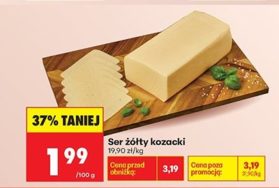 Ser żółty kozacki promocja w Biedronka