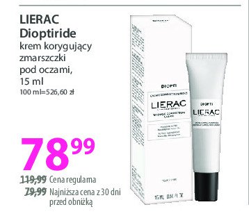 Krem przeciwzmarszczkowy do skóry wokół oczu Lierac dioptiride promocja w Hebe