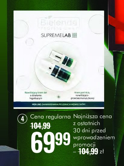 Zestaw w kartonie supremelab: krem-żel nawilżający 50ml + krem pod oczy 15ml Bielenda men zestaw promocja