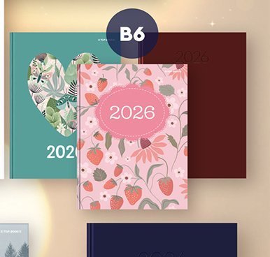 Kalendarz książkowy B6 różne wzory i kolory promocja w Biedronka