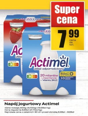 Napój jogurtowy Actimel promocja w Supeco