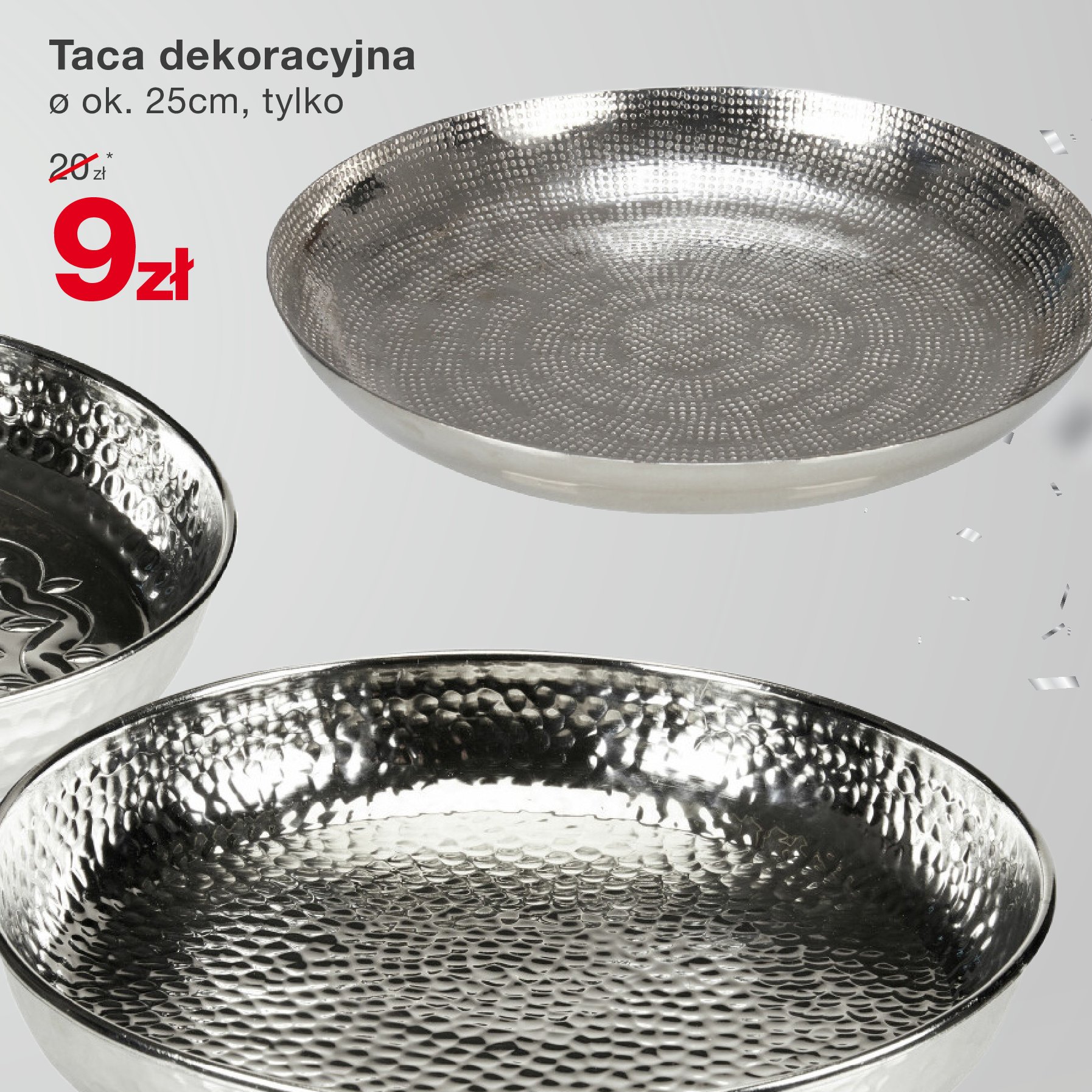 Taca dekoracyjna 25 cm promocja