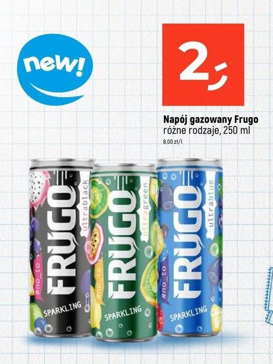 Napój ultra blue Frugo promocja