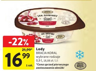 Lody Bracia Koral promocja w Intermarche