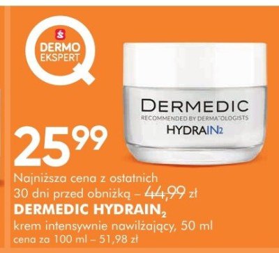 Dermedic Hydrain3 krem intensywnie nawilżający promocja w Super-Pharm