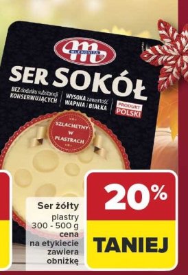 Ser żółty plaster MLEKOVITA 300g-500g promocja w Carrefour