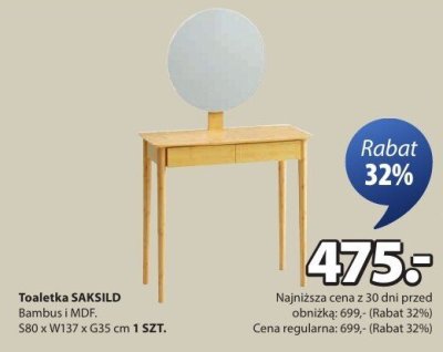 Toaletka SAKSILD promocja w Jysk