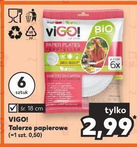 Talerze papierowe 18 cm Vigo! promocja