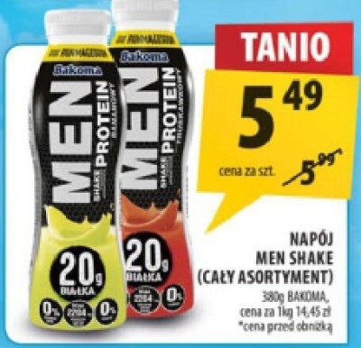 Napój Men Shake (cały asortyment) promocja w Arhelan