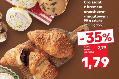 Croissant z kremem orzechowo-nugatowym promocja w Kaufland