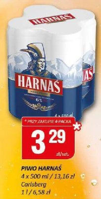 Piwo Harnaś 4x500ml Carlsberg promocja w Chorten
