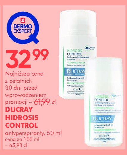 Antyperspirant w kulce DUCRAY HIDROSIS CONTROL promocja