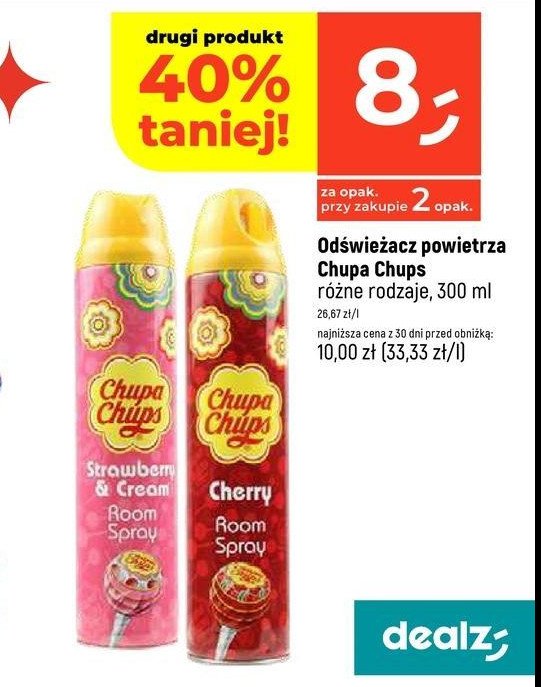 Odświeżacz powietrza strawberry cream Chupa chups promocja w Dealz