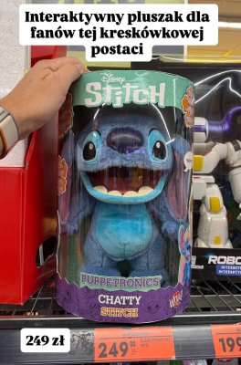 Pluszak interaktywny Stitch Puppetronics Chatty promocja w Biedronka