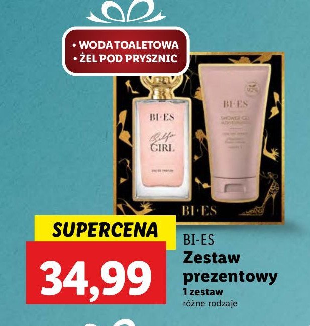 Zestaw w pudełku: żel pod prysznic 150 ml + woda perfumowana 90 ml BI-ES WISH promocja w Lidl