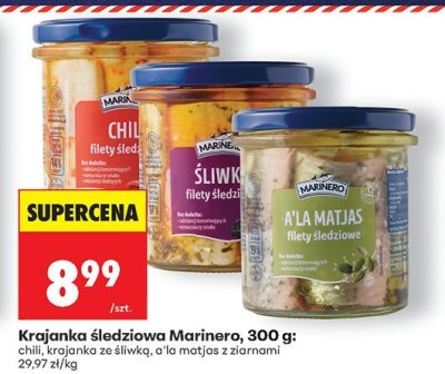 Filety śledziowe Marinero chili 300g promocja w Biedronka
