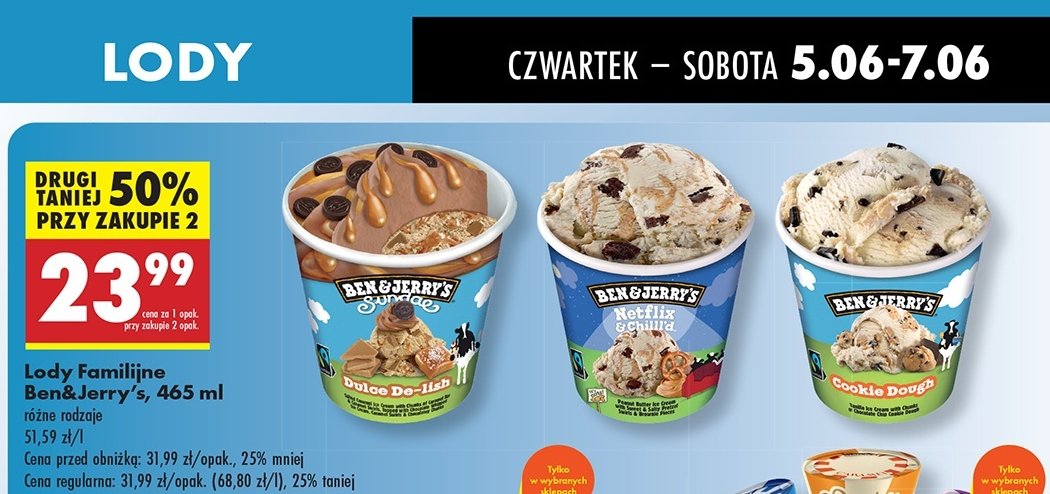 Lody dulce de-lish Ben & jerry's promocja