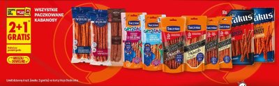 Kabanosy paczkowane wszystkie rodzaje promocja w Biedronka