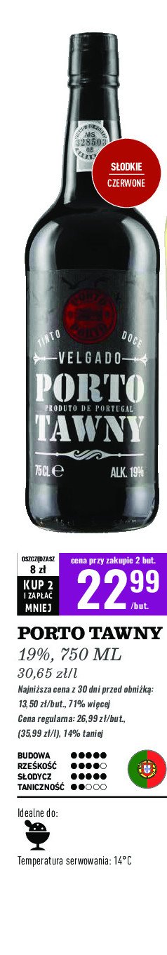 Wino PORTO TAWNY promocja w Biedronka