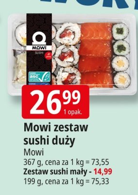 Mowi zestaw sushi duży promocja w Leclerc