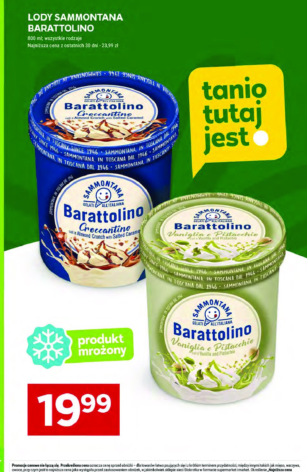 Lody pistacjowe promocja