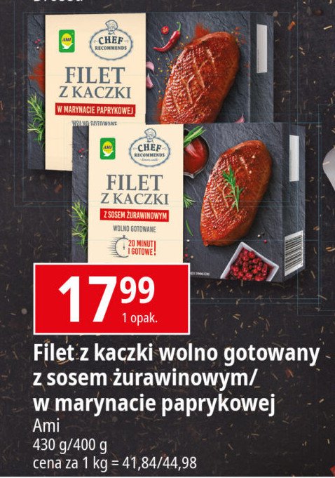 Filet z kaczki w marynacie paprykowej Ami promocja w Leclerc