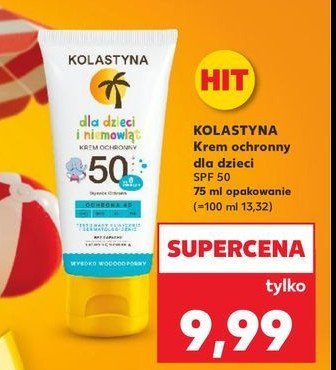 Krem ochronny na słońce dla dzieci i niemowląt spf 50 Kolastyna protect beauty promocja