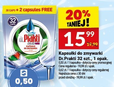 Kapsułki do zmywarki Dr.Prakti 32 szt. 1 opak. promocja w Twój Market
