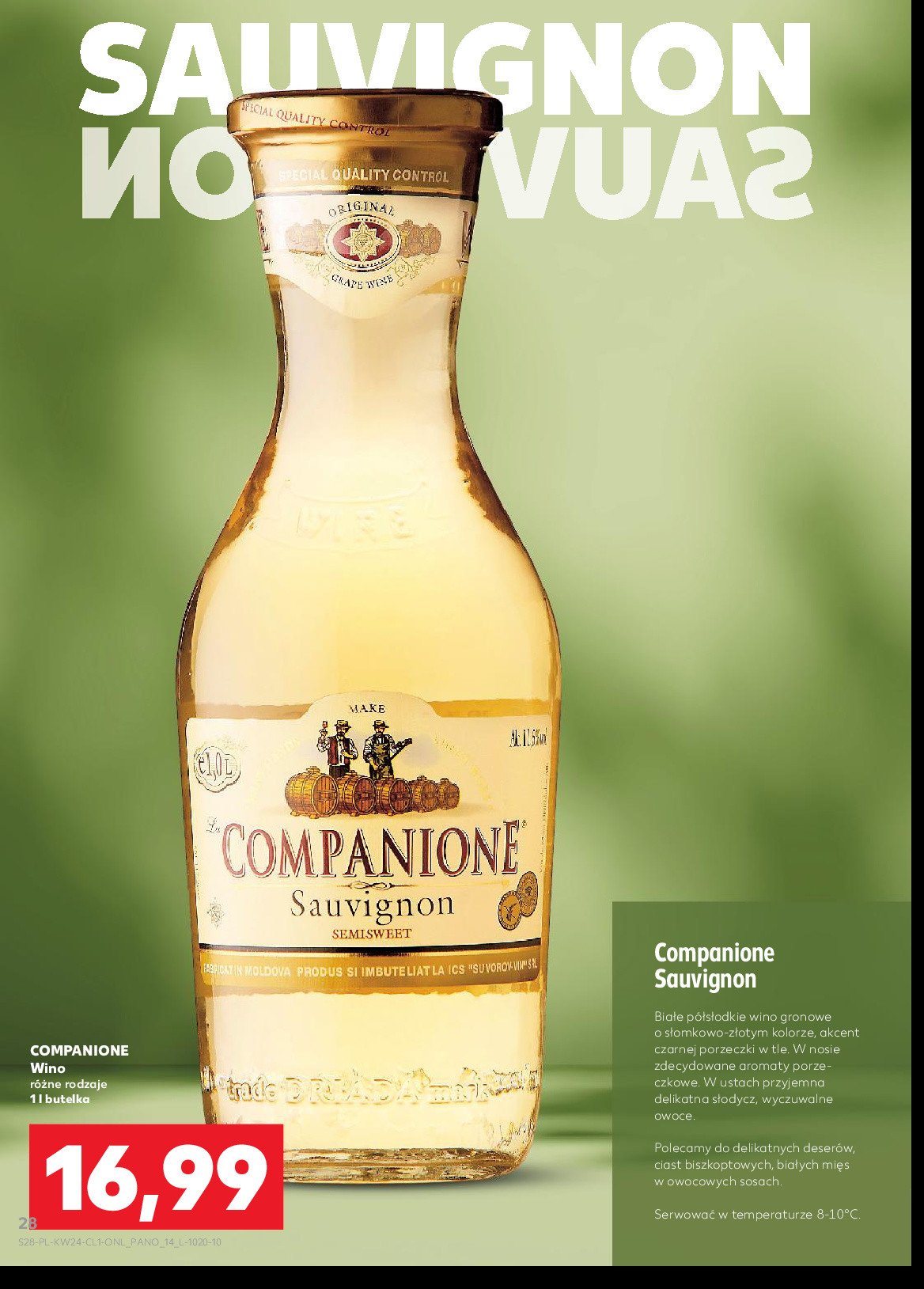 Wino COMPANIONE SAUVIGNON promocja w Kaufland