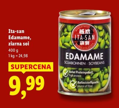 Edamame, ziarna soi  promocja w Lidl
