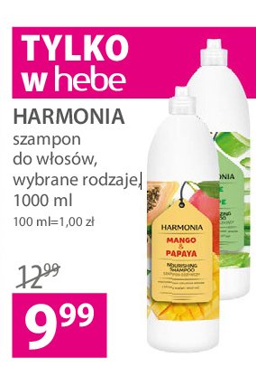 Szampon do włosów odżywczy mango & papaya Harmonia (hebe) promocja