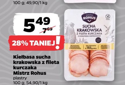 Sucha krakowska z fileta kurczaka Mistrz rohus promocja