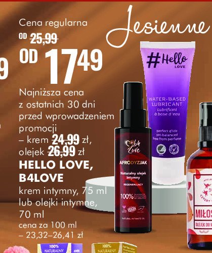 Olejek intymny afrodyzjak B4love promocja