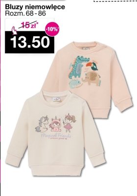 Bluzy niemowlęce Rozm. 68 - 86 promocja w Woolworth