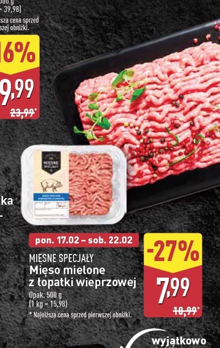 Mięso mielone z łopatki Mięsne specjały zawsze świeże (aldi) promocja w Aldi