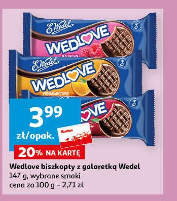 Ciastka malinowe E. wedel wedlove promocja