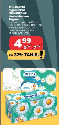 Chusteczki higieniczne rumiankowe 4-warstwowe, 9x10 cm promocja w Netto